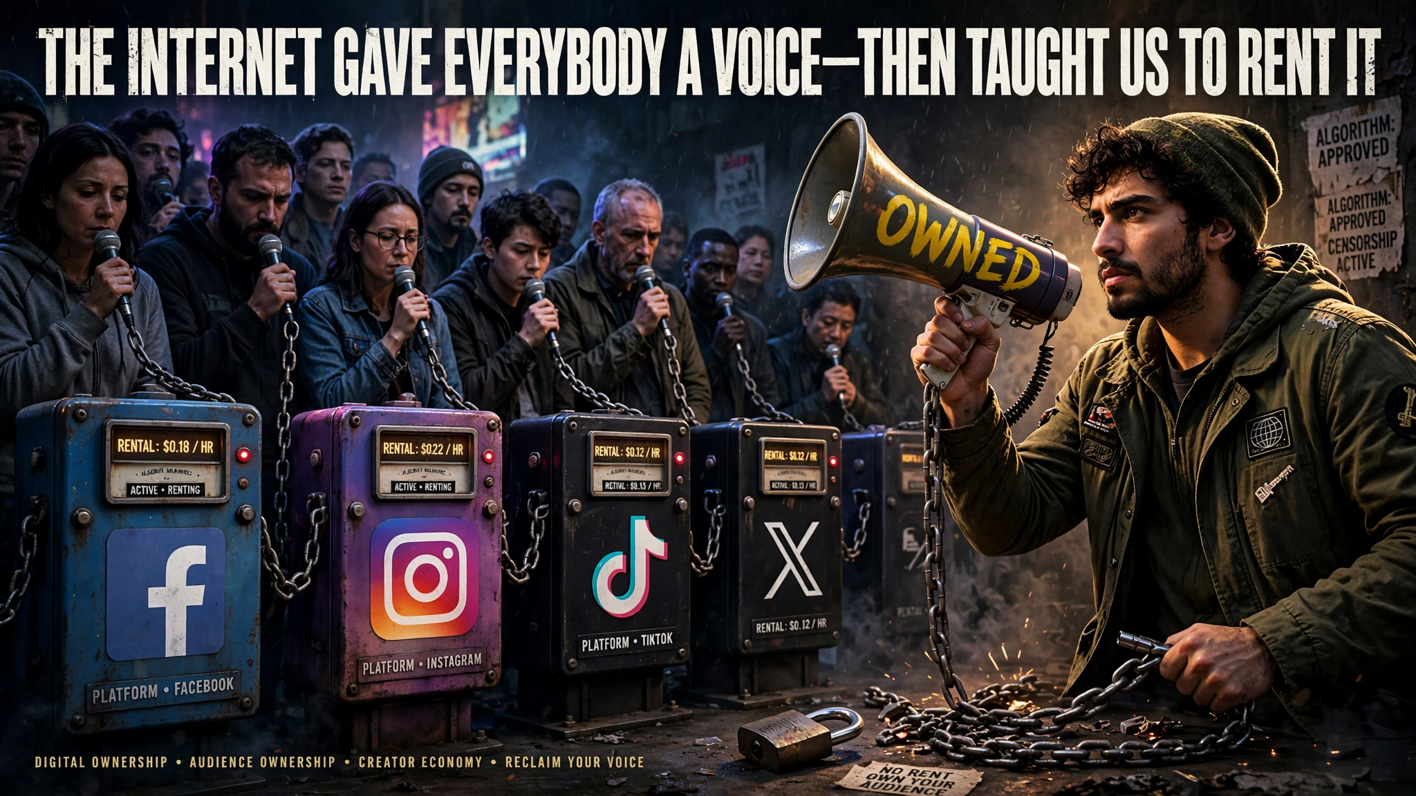 The Internet Gave Everybody a Voice—Then Taught Us to Rent It