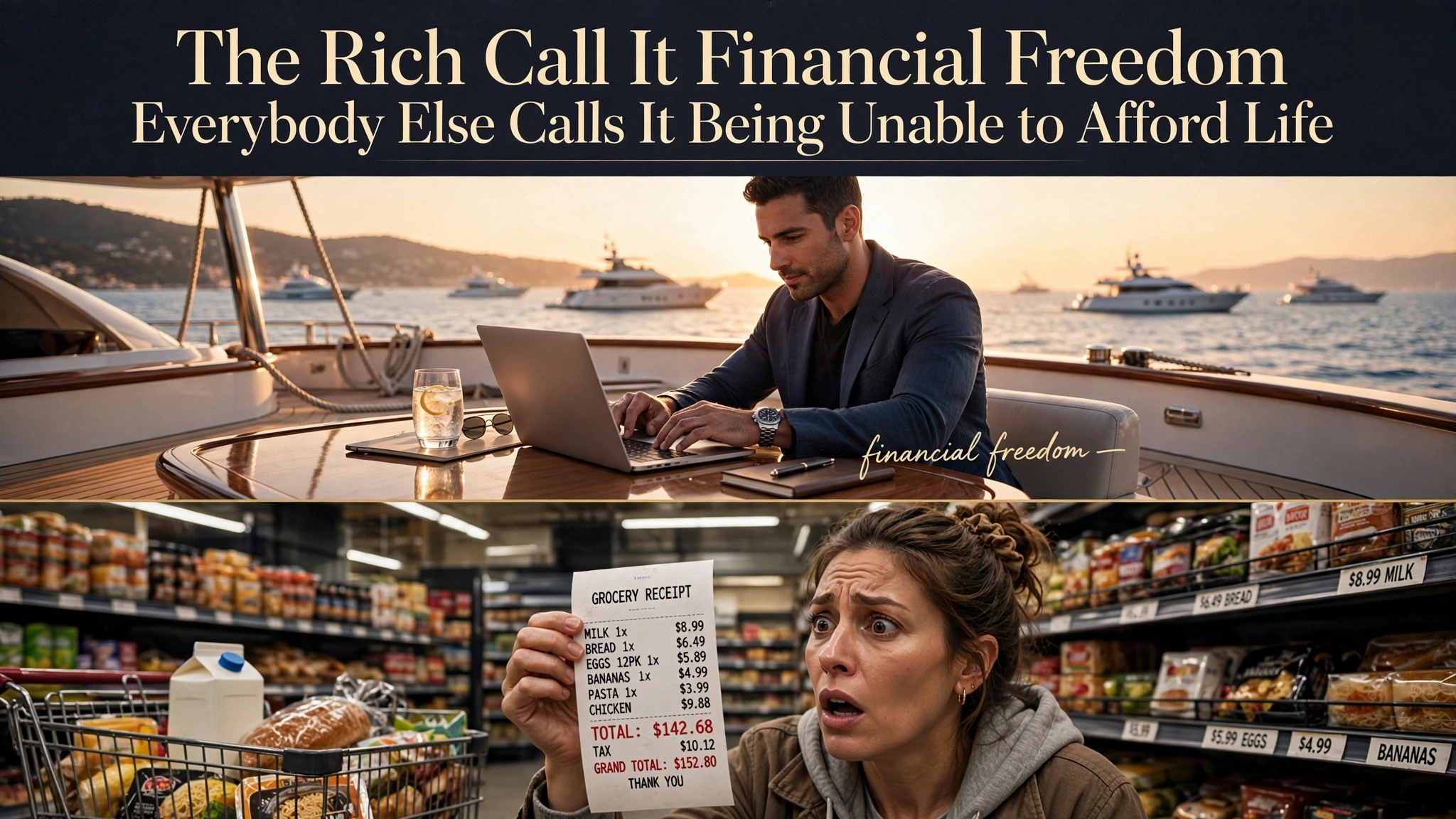 The Rich Call It Financial Freedom — Everybody Else Calls It Being Unable to Afford Life