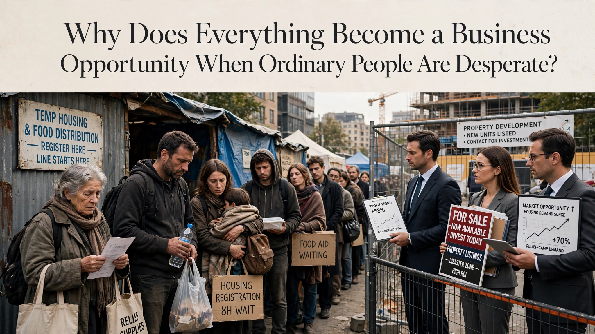 Why Does Everything Become a Business Opportunity When Ordinary People Are Desperate?