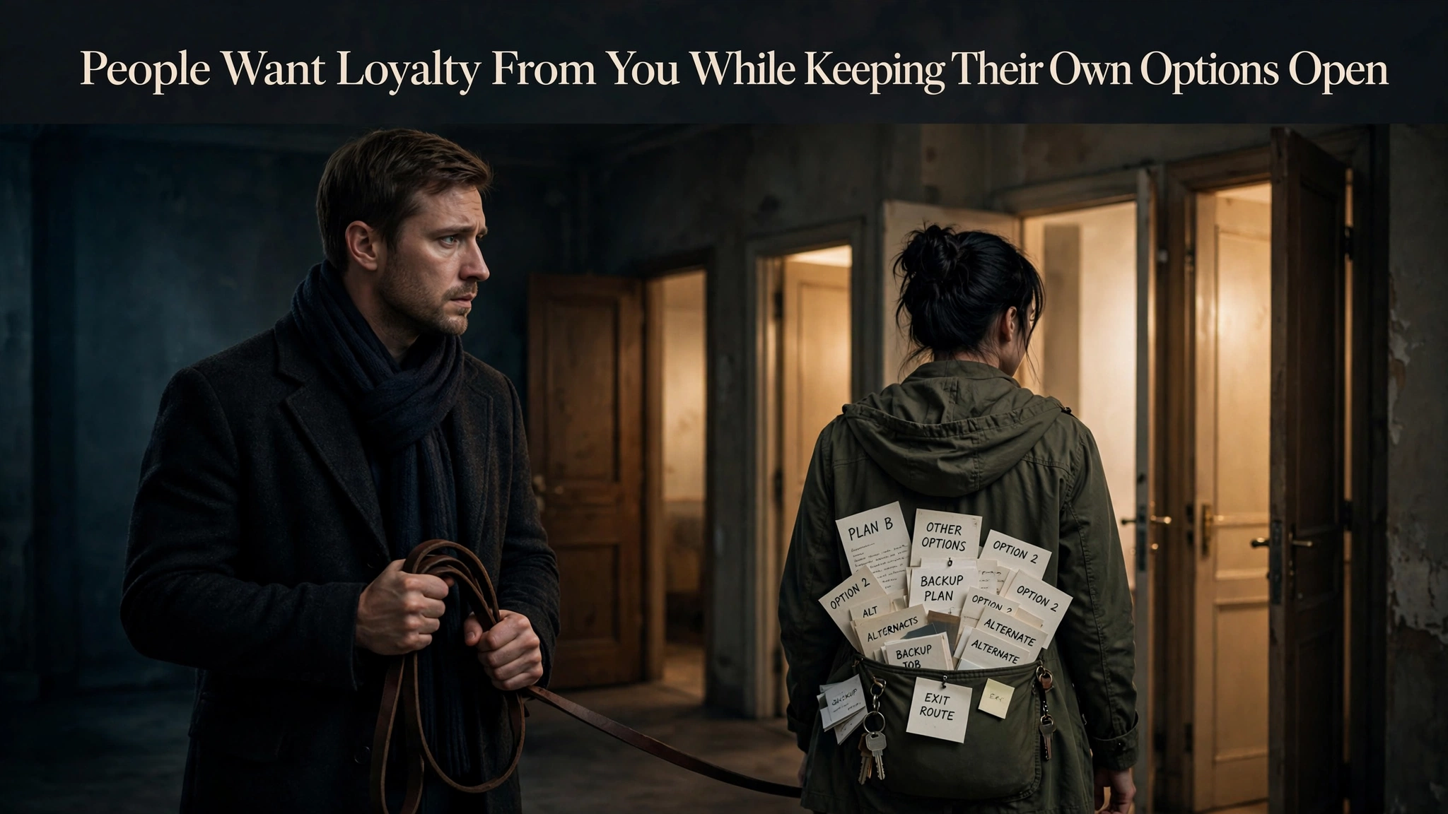 People Want Loyalty From You While Keeping Their Own Options Open