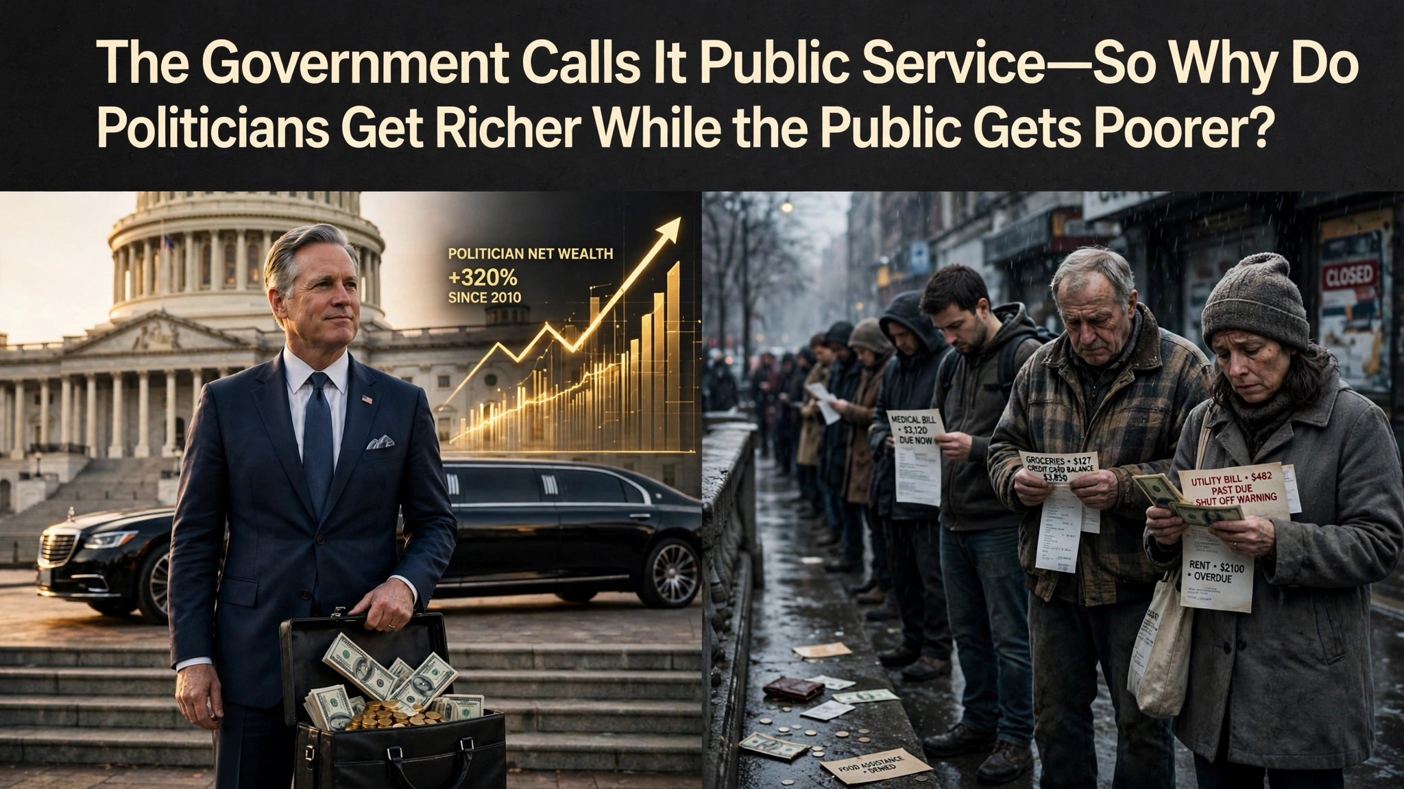 The Government Calls It Public Service—So Why Do Politicians Get Richer While the Public Gets Poorer?