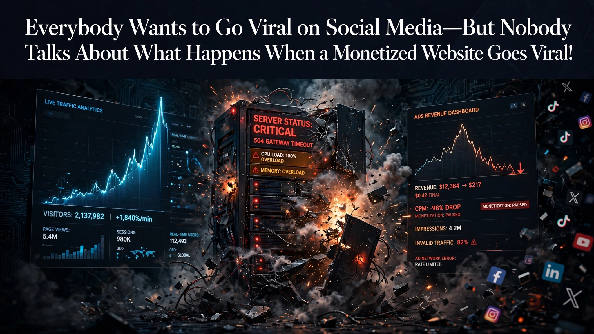 Everybody Wants to Go Viral on Social Media—But Nobody Talks About What Happens When a Monetized Website Goes Viral!